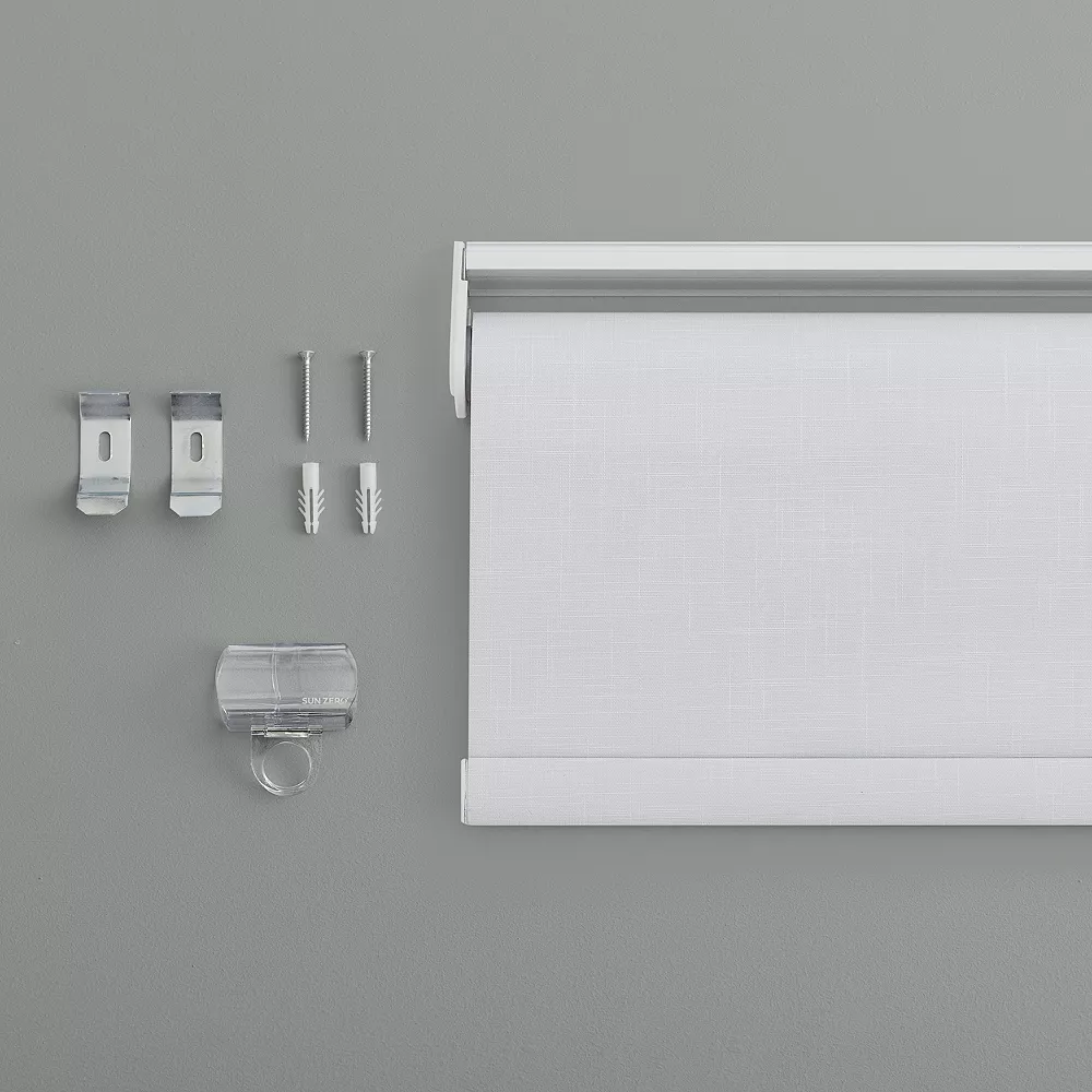 Sun Zero Everly Slub Texture 100% Blackout Cordless Roller Shade 72" Length 5 Sun Zero Everly Slub Texture 100% Blackout Cordless Roller Shade 72" Length - Image 3