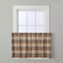 SKL Home Amber Plaid Set Of 2 Window Curtain Tiers