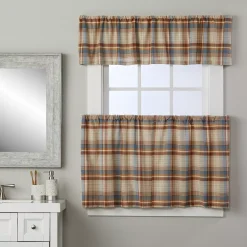 SKL Home Amber Plaid Set Of 2 Window Curtain Tiers 9 SKL Home Amber Plaid Set Of 2 Window Curtain Tiers -Greenland Home Fashions Shop 5810673 ALT4