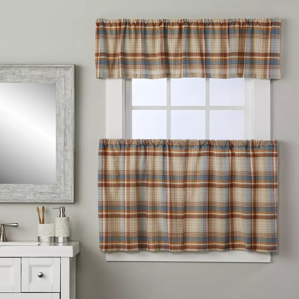 SKL Home Amber Plaid Set Of 2 Window Curtain Tiers 6 SKL Home Amber Plaid Set Of 2 Window Curtain Tiers - Image 4