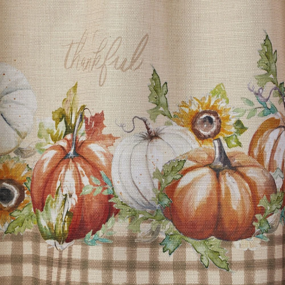 SKL Home Autumn Pumpkins 2 Window Curtain Tiers 4 SKL Home Autumn Pumpkins 2 Window Curtain Tiers - Image 2