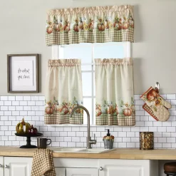 SKL Home Autumn Pumpkins 2 Window Curtain Tiers 9 SKL Home Autumn Pumpkins 2 Window Curtain Tiers -Greenland Home Fashions Shop 5810676 ALT5