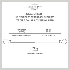 Exclusive Home Regal 1" Window Curtain Rod And Finial Set -Greenland Home Fashions Shop 5811495 ALT3