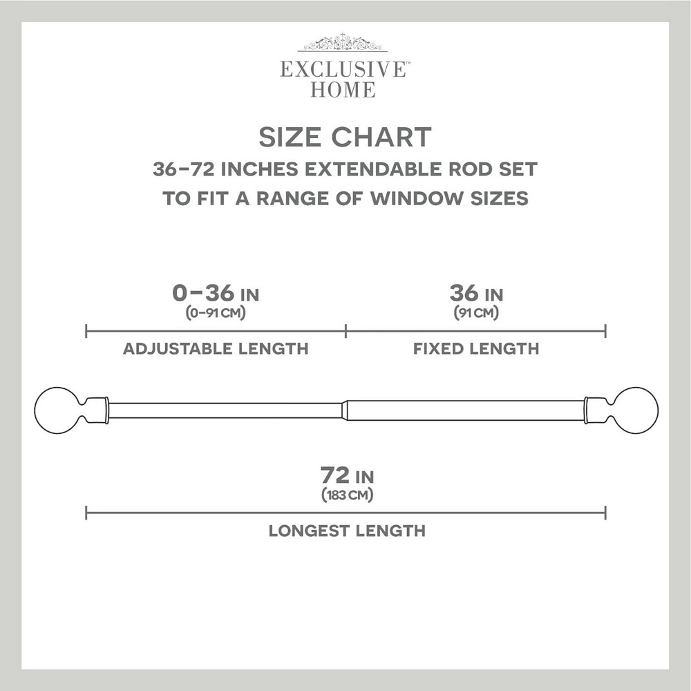 Exclusive Home Vulcan 1" Window Curtain Rod And Finial Set 5 Exclusive Home Vulcan 1" Window Curtain Rod And Finial Set - Image 3