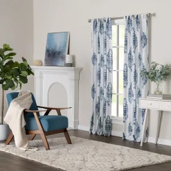 NATCO Harlow Energy Light-Filtering Printed Paisley Window Curtain Panel -Greenland Home Fashions Shop 5813673 ALT5