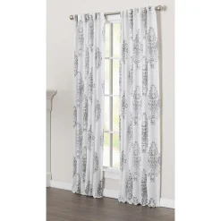 NATCO Harlow Energy Light-Filtering Printed Paisley Window Curtain Panel