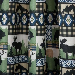 Estate View™ Moose Lodge Light Filtering 3-Piece Tier Valance & Curtains Set 10 Estate View™ Moose Lodge Light Filtering 3-Piece Tier Valance & Curtains Set -Greenland Home Fashions Shop 5815782 ALT2