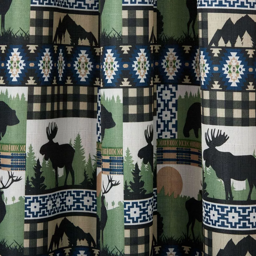 Estate View™ Moose Lodge Light Filtering 3-Piece Tier Valance & Curtains Set 5 Estate View™ Moose Lodge Light Filtering 3-Piece Tier Valance & Curtains Set - Image 3