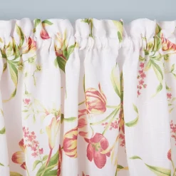 Estate View™ Printemps Light Filtering Rod Pocket Scalloped 3-Piece Tier Valance & Curtains Set -Greenland Home Fashions Shop 5815817 ALT3