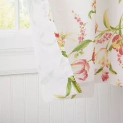 Estate View™ Printemps Light Filtering Rod Pocket Scalloped 3-Piece Tier Valance & Curtains Set -Greenland Home Fashions Shop 5815817 ALT4