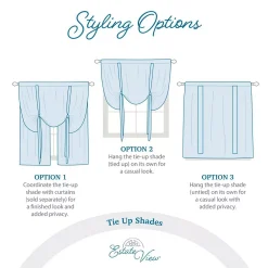 Estate View™ Printemps Light Filtering Rod Pocket Tie Up Shade -Greenland Home Fashions Shop 5815818 ALT5