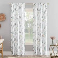 The Big One® Lakewood Foliage Print Light Filtering Rod Pocket Set Of 2 Curtain Panels