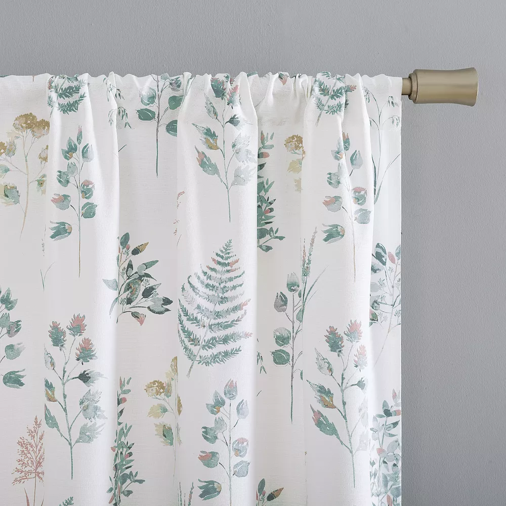 The Big One® Lakewood Foliage Print Light Filtering Rod Pocket Set Of 2 Curtain Panels 4 The Big One® Lakewood Foliage Print Light Filtering Rod Pocket Set Of 2 Curtain Panels - Image 2