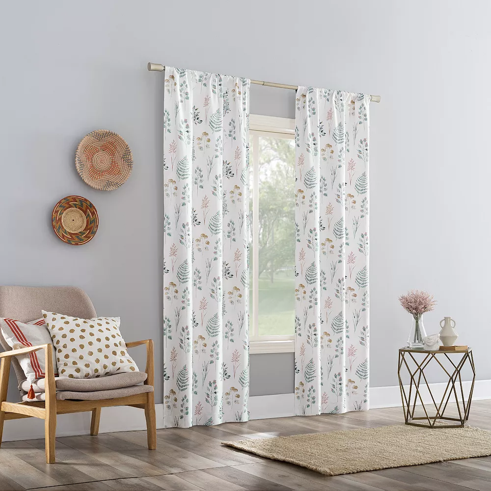 The Big One® Lakewood Foliage Print Light Filtering Rod Pocket Set Of 2 Curtain Panels 8 The Big One® Lakewood Foliage Print Light Filtering Rod Pocket Set Of 2 Curtain Panels - Image 6