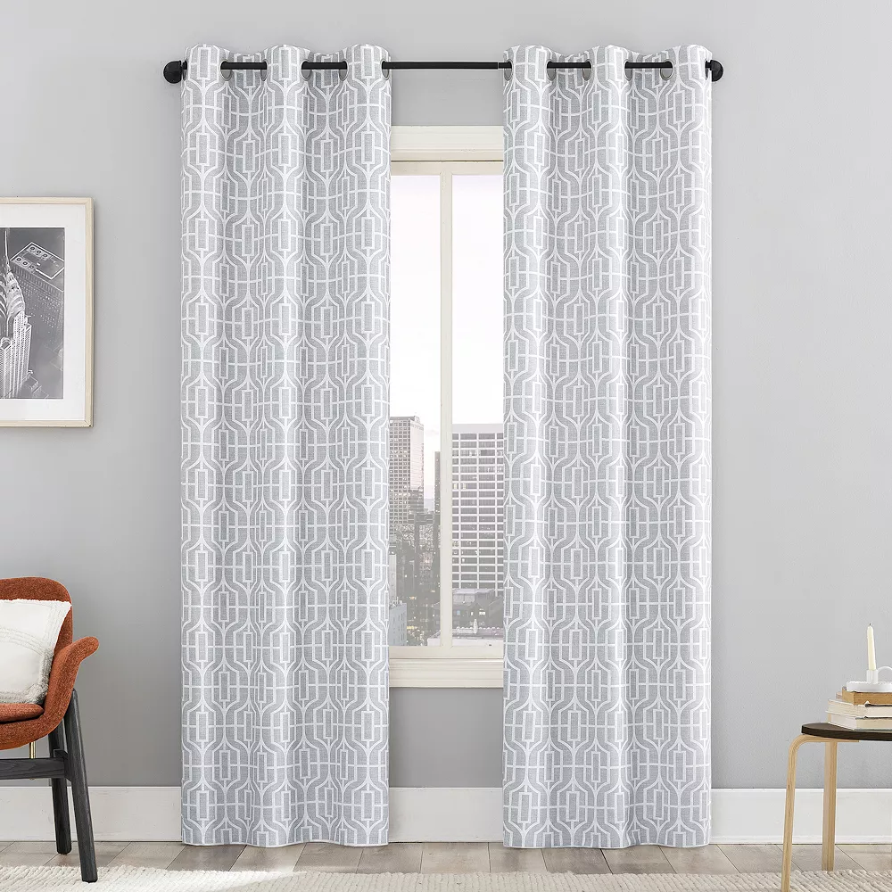 The Big One® Belmond Trellis Print Light Filtering Grommet Set Of 2 Curtain Panels 3 The Big One® Belmond Trellis Print Light Filtering Grommet Set Of 2 Curtain Panels