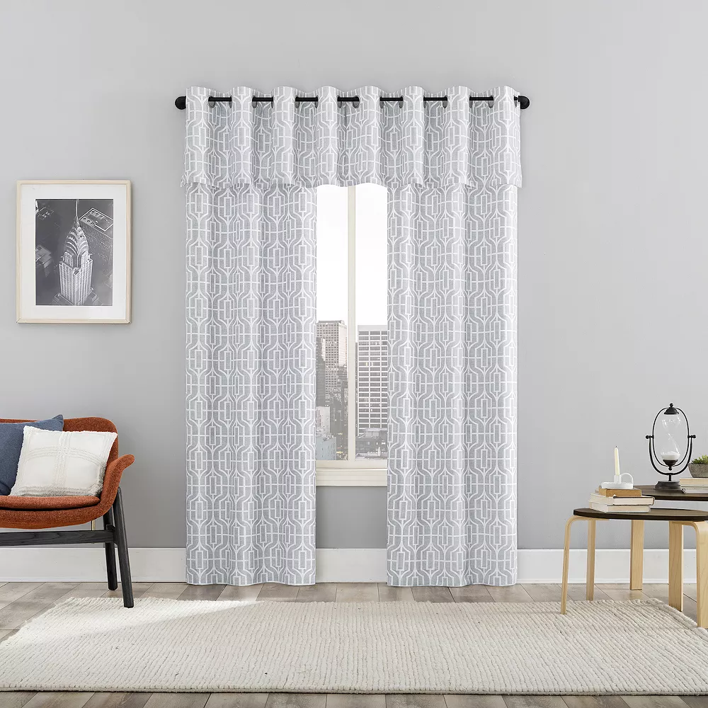The Big One® Belmond Trellis Print Light Filtering Grommet Set Of 2 Curtain Panels 7 The Big One® Belmond Trellis Print Light Filtering Grommet Set Of 2 Curtain Panels - Image 5