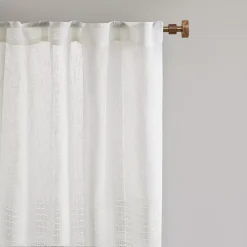 Madison Park Set Of 2 Calista Yarn Dye Woven Linen Texture Sheer Window Curtain Panels -Greenland Home Fashions Shop 5851350 ALT