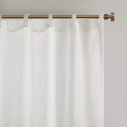 Madison Park Set Of 2 Calista Yarn Dye Woven Linen Texture Sheer Window Curtain Panels -Greenland Home Fashions Shop 5851350 ALT2