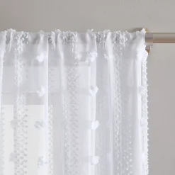 Laura Ashley Curtains Sheer Set Of 2 Drizzle Window Curtain Panels -Greenland Home Fashions Shop 5853578 ALT4