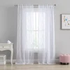 Laura Ashley Curtains Sheer Set Of 2 Wavy Window Curtain Panels -Greenland Home Fashions Shop 5853649 White