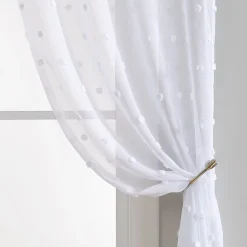 Laura Ashley Curtains Sheer Set Of 2 Penelope Window Curtain Panels -Greenland Home Fashions Shop 5853697 ALT3