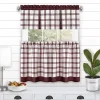 Achim Tate Tier And Valance Window Curtain Set -Greenland Home Fashions Shop 5858842 Burgundy
