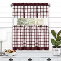 Achim Tate Tier And Valance Window Curtain Set