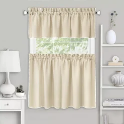 Achim Kendal Tier And Valance Window Curtain Set