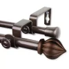 Rod Desyne Primrose 5/8" Double Curtain Rod 84"-120" -Greenland Home Fashions Shop 5876588 Cocoa