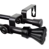 Rod Desyne Nisha 5/8" Double Curtain Rod 84"-120" 1 Rod Desyne Nisha 5/8" Double Curtain Rod 84"-120" -Greenland Home Fashions Shop 5876622 Black