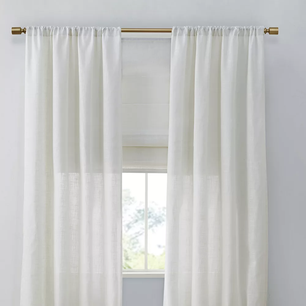 Madison Park Suvi Set Of 2 Linen Blend Textured Light Filtering Window Curtain Panels 5 Madison Park Suvi Set Of 2 Linen Blend Textured Light Filtering Window Curtain Panels - Image 3