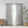 Madison Park Suvi Set Of 2 Linen Blend Textured Light Filtering Window Curtain Panels -Greenland Home Fashions Shop 5893736 Gray