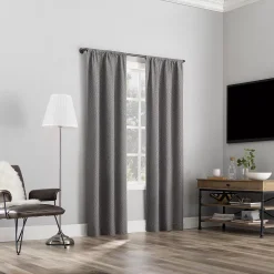 Sun Zero 2-Pack Laurent 100% Blackout Boucle Texture Rod Pocket Window Curtain -Greenland Home Fashions Shop 5893745 ALT5