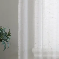 Beatrice Home Fashions Verona Set Of 2 Metallic Sheer Window Curtain Panels -Greenland Home Fashions Shop 5895254 ALT3