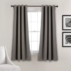 Lush Décor Lush Decor Insulated Grommet Blackout Set Of Two Window Curtain Panels