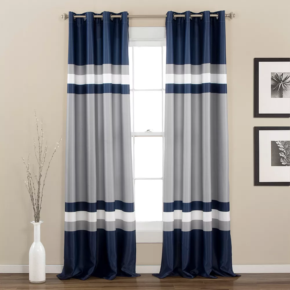 Lush Décor Lush Decor Alexander Stripe Light Filtering Set Of 2 Window Curtain Panels 3 Lush Décor Lush Decor Alexander Stripe Light Filtering Set Of 2 Window Curtain Panels