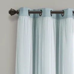 Lush Décor Lush Decor Grommet Sheer & Insulated Blackout Lined Set Of 2 Window Curtain Panels 9 Lush Décor Lush Decor Grommet Sheer & Insulated Blackout Lined Set Of 2 Window Curtain Panels -Greenland Home Fashions Shop 5913749 ALT