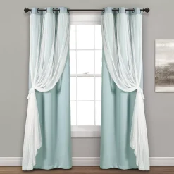 Lush Décor Lush Decor Grommet Sheer & Insulated Blackout Lined Set Of 2 Window Curtain Panels 11 Lush Décor Lush Decor Grommet Sheer & Insulated Blackout Lined Set Of 2 Window Curtain Panels -Greenland Home Fashions Shop 5913749 ALT3