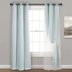 Lush Décor Lush Decor Grommet Sheer & Insulated Blackout Lined Set Of 2 Window Curtain Panels 12 Lush Décor Lush Decor Grommet Sheer & Insulated Blackout Lined Set Of 2 Window Curtain Panels -Greenland Home Fashions Shop 5913749 ALT4