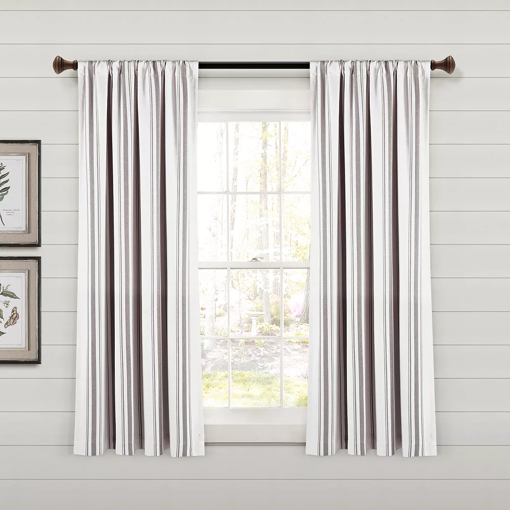 Lush Décor Lush Decor Farmhouse Stripe Yarn Dyed Set Of 2 Window Curtain Panels 8 Lush Décor Lush Decor Farmhouse Stripe Yarn Dyed Set Of 2 Window Curtain Panels - Image 6