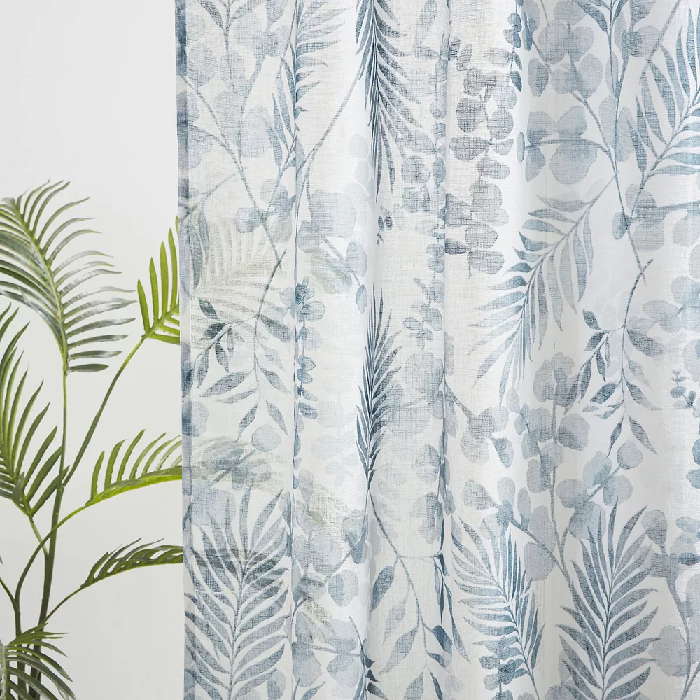 Madison Park Tulia Botanical Printed Texture Sheer Set Of 2 Window Curtain Panels 5 Madison Park Tulia Botanical Printed Texture Sheer Set Of 2 Window Curtain Panels - Image 3