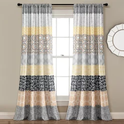 Lush Décor Lush Decor Set Of 2 Bohemian Stripe Window Curtain Panels