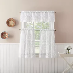 No. 918 Allerton Embroidered Light Filtering Rod Pocket Kitchen Curtain Valance & Tiers Set -Greenland Home Fashions Shop 5980292 ALT3