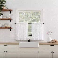 No. 918 Allerton Embroidered Light Filtering Rod Pocket Kitchen Curtain Valance & Tiers Set -Greenland Home Fashions Shop 5980292 ALT5