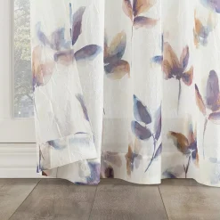 No. 918 Ellie Floral Print Sheer Rod Pocket Window Curtain Panel -Greenland Home Fashions Shop 5980377 ALT3