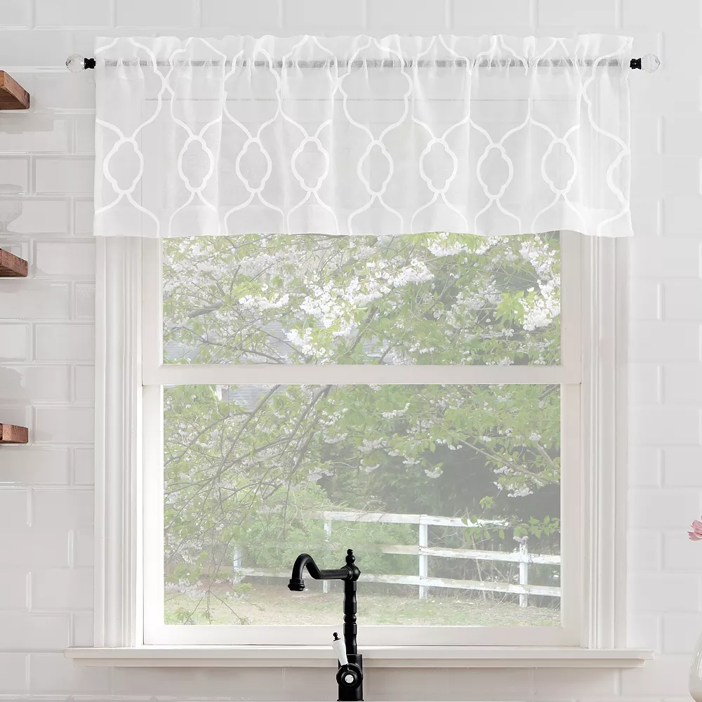No. 918 Allerton Embroidered Rod Pocket Kitchen Window Curtain Valance 3 No. 918 Allerton Embroidered Rod Pocket Kitchen Window Curtain Valance