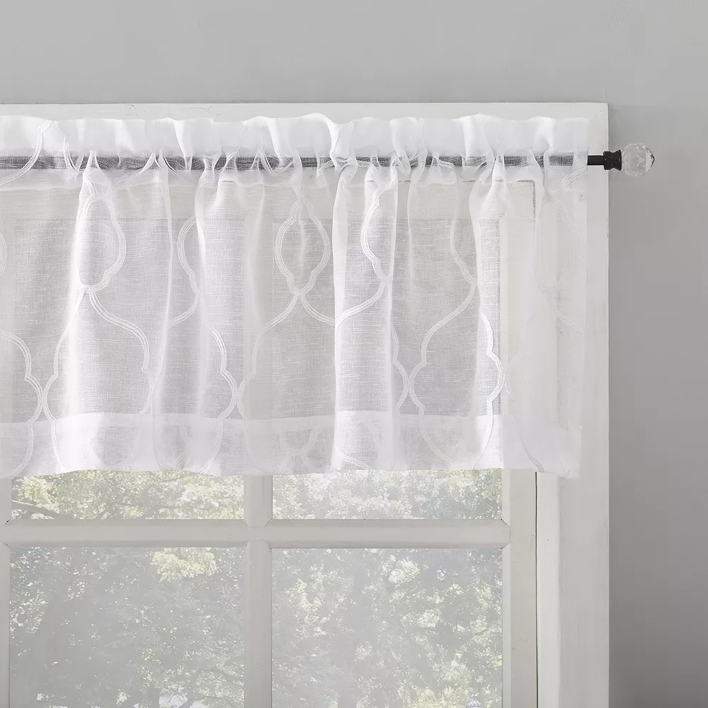 No. 918 Allerton Embroidered Rod Pocket Kitchen Window Curtain Valance 4 No. 918 Allerton Embroidered Rod Pocket Kitchen Window Curtain Valance - Image 2