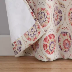 Sun Zero Indra Floral Medallion Blackout Grommet Window Curtain Panel 11 Sun Zero Indra Floral Medallion Blackout Grommet Window Curtain Panel -Greenland Home Fashions Shop 5985403 ALT3