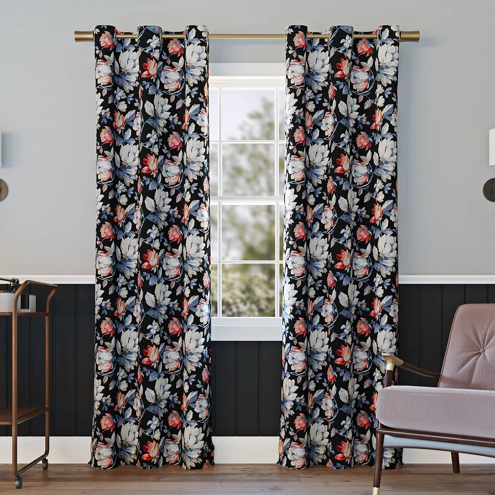 Sun Zero Irma Vintage Floral Blackout Grommet Window Curtain Panel 3 Sun Zero Irma Vintage Floral Blackout Grommet Window Curtain Panel