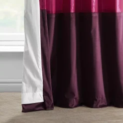 EFF Banded Faux Silk Taffeta & Plush Velvet Curtain 13 EFF Banded Faux Silk Taffeta & Plush Velvet Curtain -Greenland Home Fashions Shop 5986736 ALT5